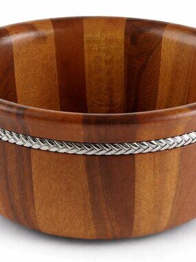 Nambe Salad Bowl With Servers Bowl 11"D x 5.5"H- Server:11"L (READ)